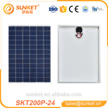 painel solar fotovoltaico poli de baixo custo de 200w para o sistema do painel solar da fora-grade com pilhas da categoria